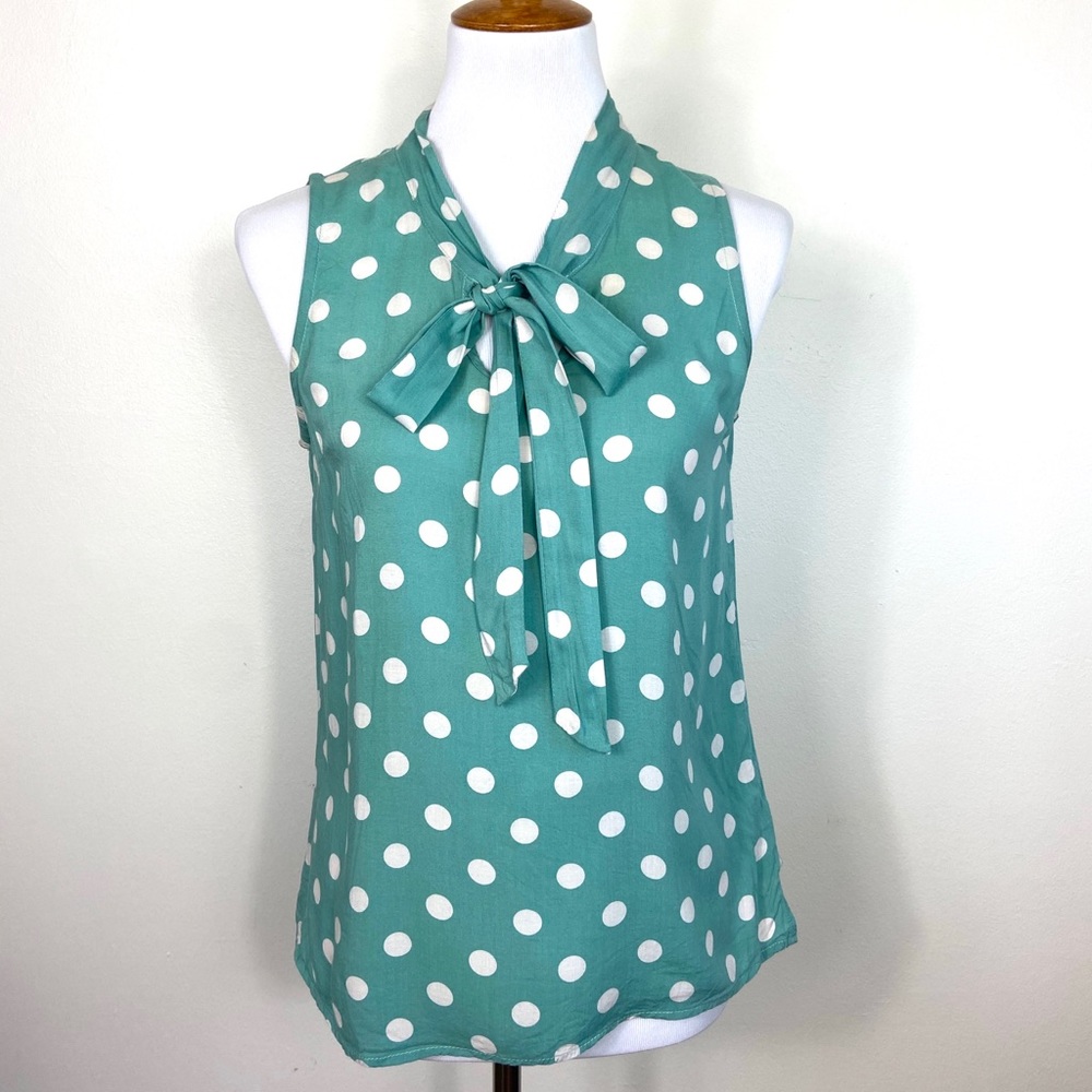 Anthropologie Comme Toi Blouse Polka Dot Small
